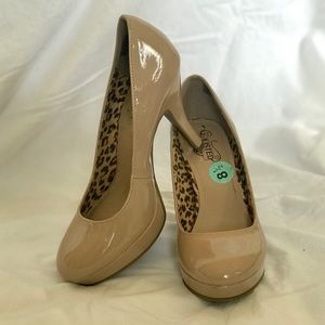 Nude Patent Leather Platform Heels (NEVER WORN)